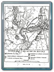 8. Plan działań w czasie walk polsko-litewskich w Gibach w 1920 roku – natarcie na placówki litewskie w Gibach przez pododdziały III batalionu 5 Pułku Piechoty Legionów 22 września 1920 roku.
